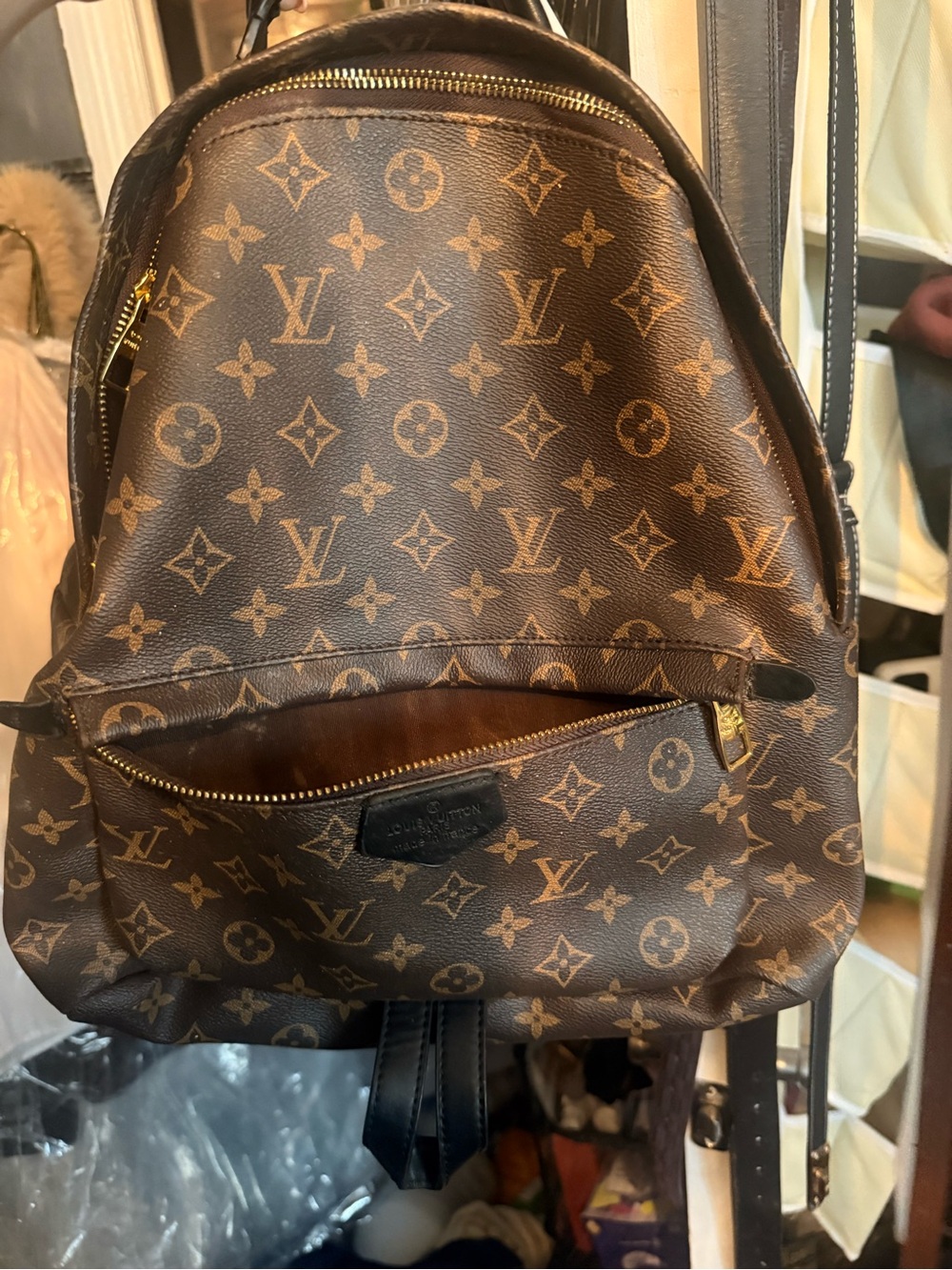 Canvas Brown and Tan Backpack